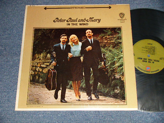 画像1: PP&M PETER PAUL & MARY - IN THE WIND (Ex++/MINT-) / 1968 Version US AMERICA 2nd Press "GREEN with W7 Label" "STEREO" Used LP