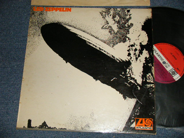 画像1: LED ZEPPELIN - LED ZEPPELIN I (2nd Press ORANGE  Text Front Cover)( Matrix #A)58(ERRASE)8171  A//1 1 2 2 8 B)58(ERRASE)8171  B//1 1 1 SS) ( Ex++/Ex++)  / 1969 UK ENGLAND ORIGINAL 2nd Press "ORANGE Text on Front Cover Top" "RED & PLUM  Label" Used LP 