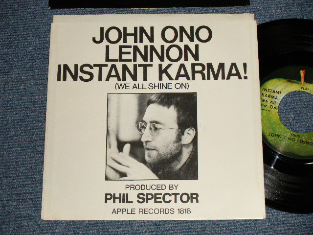 画像1: JOHN ONO LENNON - A) INSTANT KARMA!  B) WHO HAS SEEN THE WIND? (PLAY LOUD) (New)/ 1970 US AMERICA ORIGINAL "BRAND NEW" 7" Single With PICTURE SLEEVE 