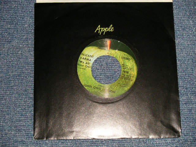 画像1: JOHN ONO LENNON - A) INSTANT KARMA!  B) WHO HAS SEEN THE WIND? (PLAY LOUD) (New)/ 1970 US AMERICA ORIGINAL "BRAND NEW" 7" Single Without PS