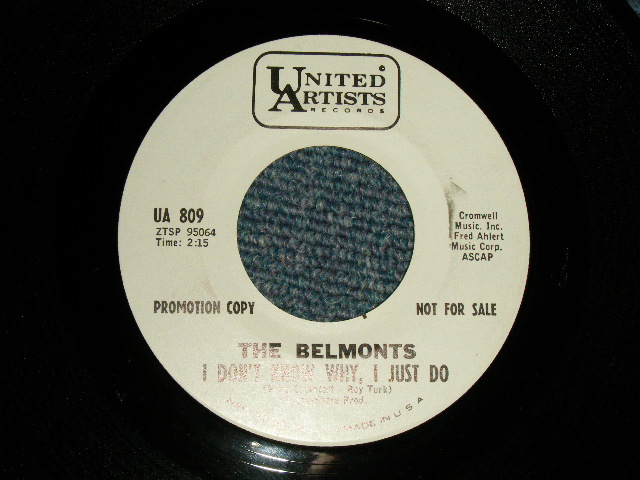 画像1: The BELMONTS- A)Wintertime   B)I Don't Know Why, I Just Do  (Ex++Ex++) / 1965 US AMERICA ORIGINAL "WHITE LABEL PROMO" Used 7" Single