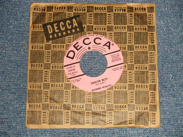 画像1: RONNIE WALLIS - A)SAILOR BOY  B)HOW IT ALL BEGAN (Ex/Ex) / 1966 US AMERICA ORIGINAL "PROMO" Used 7" 45rpm Single