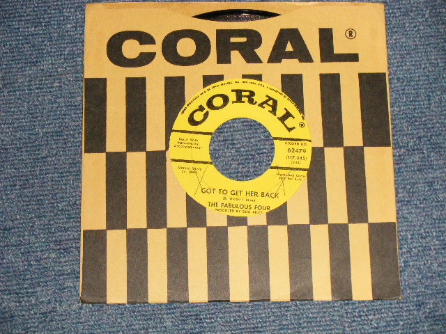 画像1: The FABULOUS FOUR - A)GOT TO GET HER BACK  B)NOW YOU CRY (Ex+/Ex+) / 1966 US AMERICA ORIGINAL "PROMO" Used 7"Single 