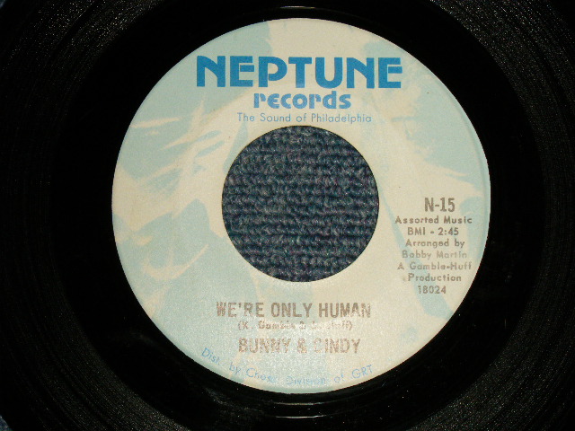 画像1: Bunny & Cindy - A)We're Only Human   B)Sure Didn't Take Long (For The News To Get Around) (Ex+++/Ex+++) / 1969 US AMERICA ORIGINAL Used 7" 45 rpm Single  