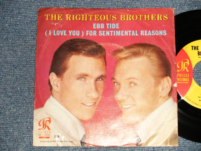 画像1: The RIGHTEOUS BROTHERS - A)EBB TIDE  B)(I LOVE YOU) FOR SENTIMENTAL REASONS  (Ex+/Ex+) / 1966 US AMERICA ORIGINAL Used 7" 45 rpm Single with PICTURE SLEEVE