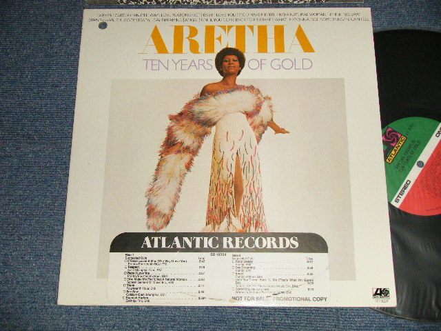 画像1: ARETHA FRANKLIN - ARETHA TEN YEARS OF GOLD ( "PR / PRESSWELL Press in ANCORE in NJ")(Ex+++/MINT- BB HOLR for PROMO)  / 1976 US AMERICA  ORIGINAL "PROMO" 1st press "RED & Green with small 75 ROCKFELLER with'W' Label" Used LP  