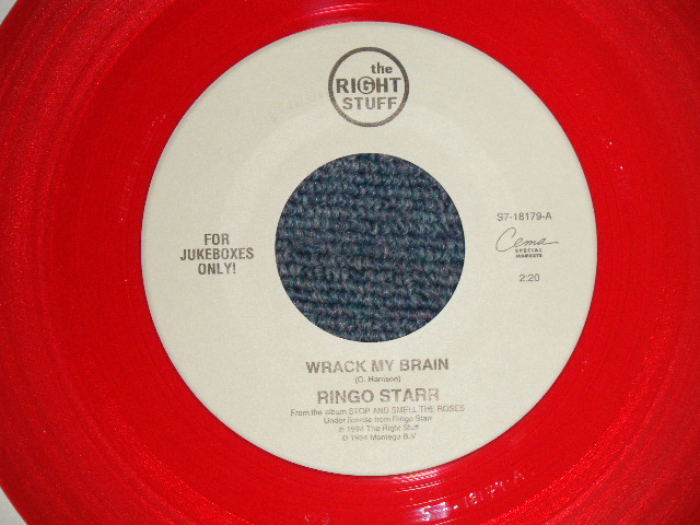 画像1: RINGO STARR - A)WRACK MY BRAIN  B)PRIVATE PROPERTY (NEW) / 1994 US AMERICA REISSUE "RED WAX / VINYL" "BRAND NEW" 7" Single 