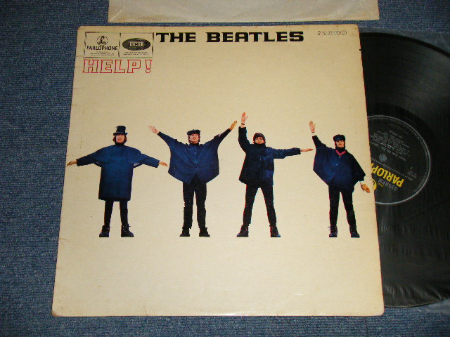 画像1: THE BEATLES - HELP! (Matrix #A)XEX-549-2  5 APD B)XEX-550-2  1 6 ADA) (Ex++, Ex/Ex++)/ 1965 UK ENGLAND ORIGINAL "Yellow  $ Black Label" MONO Used LP  