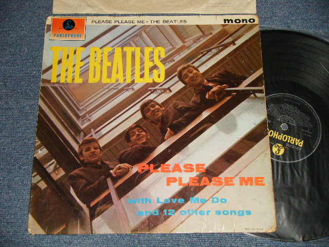 画像1: THE BEATLES - PLEASE PLEASE ME (Matrix #A)XEX 421-1N 17 GOT B)XEX 422-1N 40 GPR) (Ex/Ex- Looks:VG+++ WOBC, STAMPOBC) / 1963 UK ENGLAND ORIGINAL 4th Press "RECORDING FIRST PUBLISHED 1963 on Label" "YELLOW/BLACK Label" "MONO" Used LP