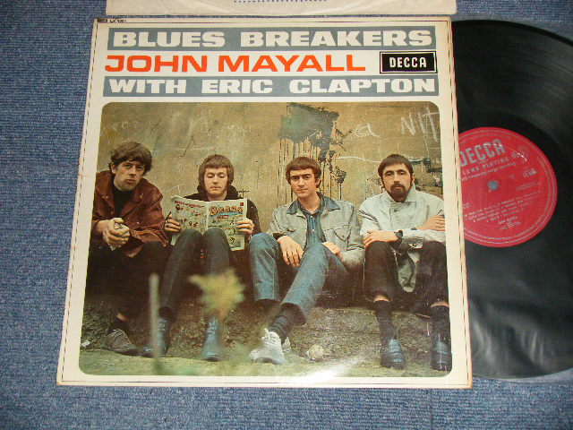 画像1: JOHN MAYALL BLUES BREAKERS  - WITH ERIC CLAPTON (Matrix # A)ARL-7297-1A B)ARL-7298-1A) (Ex+/Ex++) / 1966 UK ENGLAND ORIGINAL1st Press "FLIP-BACK at BACK COVER"  "Un-Boxed DECCA Label" MONO Used LP 