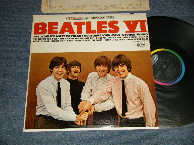 画像1: The BEATLES - BEATLES VI (Matrix #A)ST-1-2358- A-13・ * B)ST-2-2358-B-12 ・ 2 *) "LOS ANGELES Press in CA" (MINT-/MINT- Looks:Ex+++) / 1965 US AMERICA 1st Press 'See Label for correct Playing order' on Bcak Cover" "1st Press BLACK with RAINBOW Label" STEREO Used LP 