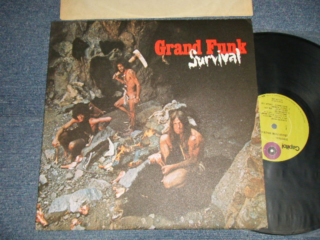 画像1: GFR GRAND FUNK RAILROAD - SURVIVAL ( Matrix #  A)SW-1-764-F4 #4 -◁ B)SW-2-764-F3 #2 -◁) "WINCHESTER Press"(Ex++/Ex++ B-3:VG) / 1970US AMERICA ORIGINAL 1st Press "GREEN Label" Used LP 