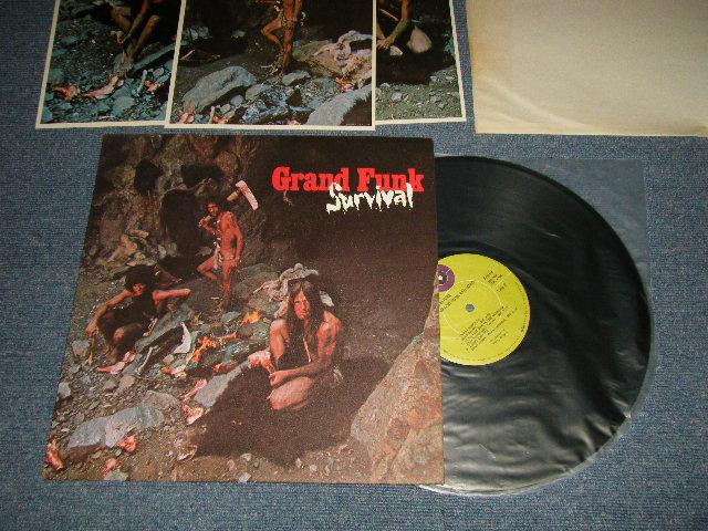 画像1: GFR GRAND FUNK RAILROAD - SURVIVAL (With 3 PIN-UPS) (Matrix #A)SW-1-764-F3 #2 -◁ B)SW-2-764-F3  -◁)  "WINCHESTER Press in VEIRGINIA" (MINT-/Ex+++ Very Light Warp) / 1970 US AMERICA ORIGINAL 1st Press "GREEN Label" Used LP 