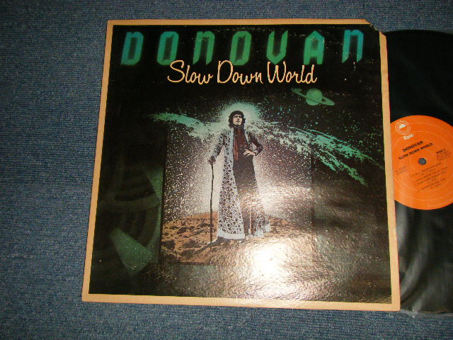 画像1: DONOVAN - SLOW DOWN WORLD (VG++/MINT- CutOut, WTRDMG)  / 1975  US AMERICA ORIGINAL  "ORANGE Label" Used LP