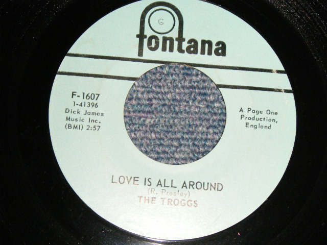 画像1: The TROGGS  - A)LOVE IS ALL AROUND  B)WHEN WILL THE RAIN COME (Ex+++ Looks:MINT-/Ex+++ Looks:MINT-)  / 1967 US AMERICA ORIGINAL Used 7" 45rpm Single 