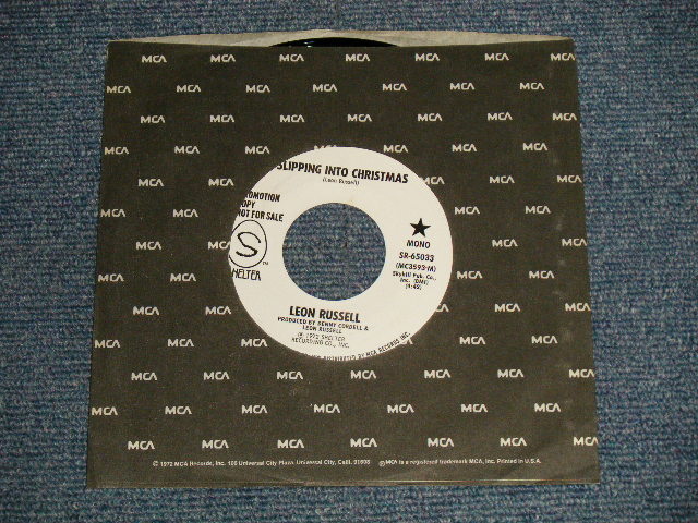 画像1: LEON RUSSELL - SLIPPING INTO CHRISTMAS (MINT-/MINT-) / 1973 US AMERICA ORIGINAL "PROMO ONLY" Used 7" 45rpm Single  