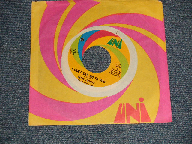 画像1: BETTY EVERETT  - A)I CAN'T SAY NOTO YOU  B)BETTER TOMORROW THAN TODAY   (NORTHEN SOUL MID SLOW & UP TEMPO by SOUTHERN SOUL) (Ex+/++/Ex++ BB)  / 1969 US AMERICA ORIGNAL Used 7" 45 rpm Single  