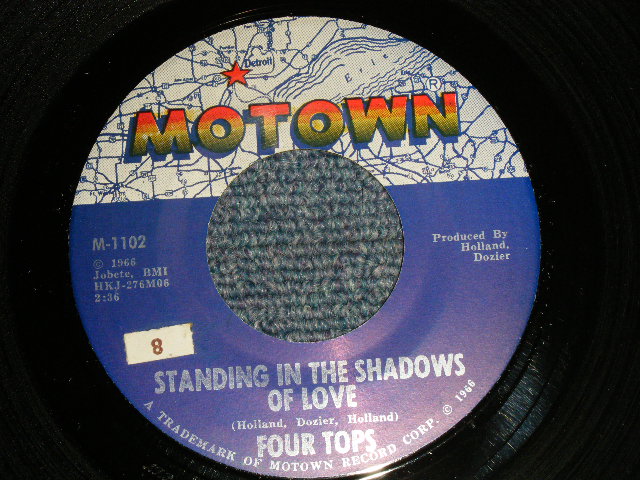 画像1: FOUR TOPS - A)STANDING IN THE SHADOWS OF LOVE   B)SINCE YOU'VE BEEN GONE (A)Ex++/B)Ex++ STOL) / 1966 US AMERICA ORIGINAL Used 7" SINGLE 