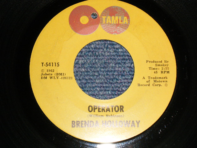 画像1: Brenda Holloway - A)Operator   B)I'll Be Available (Ex++/Ex++ BB) /1965 US AMERICA ORIGINAL Used 7"45 