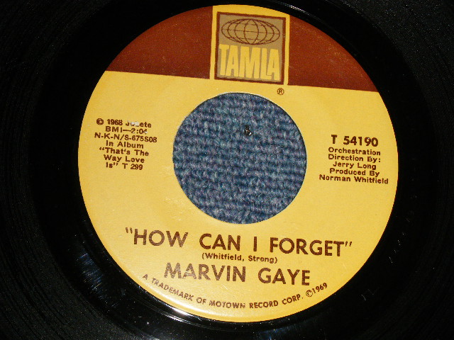 画像1: Marvin Gaye - A)How Can I Forget   B)Gonna Give Her All The Love I've Got (Ex+++/Ex+++) /1966 US AMERICA ORIGINAL Used 7"45 