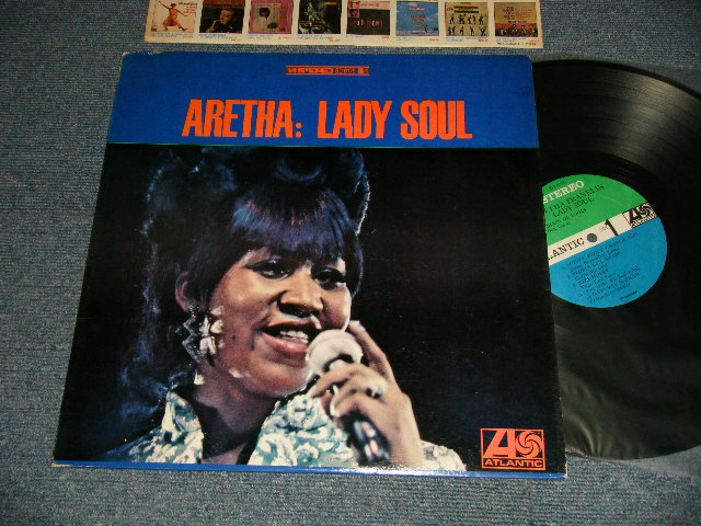 画像1: ARETHA FRANKLIN - LADY SOUL (Matrix #A)STA-681207-1C B)ST-A-681208-1 A P) "PITMAN Press in NJ" (Ex++/MINT-) / 1968 US AMERICA ORIGINAL 1st Press "GREEN & BLUE Label" Used LP 　