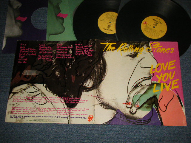 画像1: ROLLING STONES - LOVE YOU LIVE (Matrix #A)ST-RS-773937-BBB 1-1 PRC STERLING   B)ST-RS-773938-AAA  +1 1111    PRC  C)ST-RS-773939-AAA +-1 PRC STERLING    D)ST-RS-773940-AAA-1 1111   STERLING PRC)  "PRC RECORDING COMPANY Press in RICHMOND in INDIANA" "MASTERED by LEE HULKO of STERLIN" (Ex++/Ex++) / 1977 US AMERICA ORIGINAL 1st Press "DIST by ATLANTIC 75 ROCKFELLER Label" Used 2 LP's 