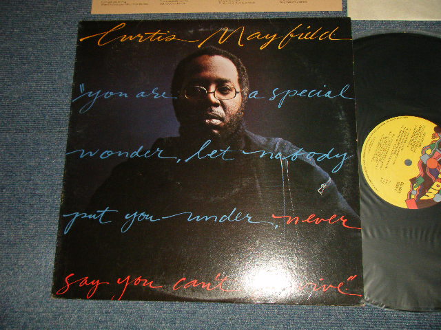 画像1: CURTIS MAYFIELD - NEVER SAY YOU CAN'T SURVIVE (with Inserts) (Ex++/Ex+++) / 1977 US AMERICA ORIGINAL Used LP 