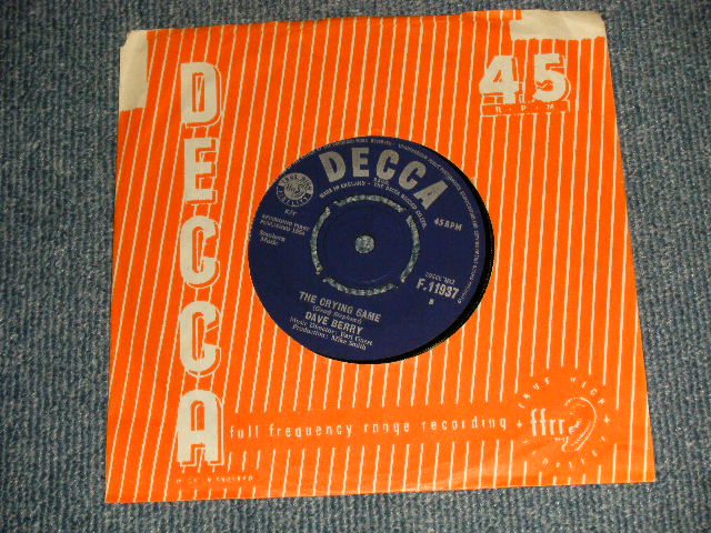 画像1: DAVE BERRY - A) THE CRYING NAME   B) DON'T GIMME NO LIP CHILD (Ex++/Ex++) / 1964 UK ENGLAND ORIGINAL Used 7" 45rpm  Single