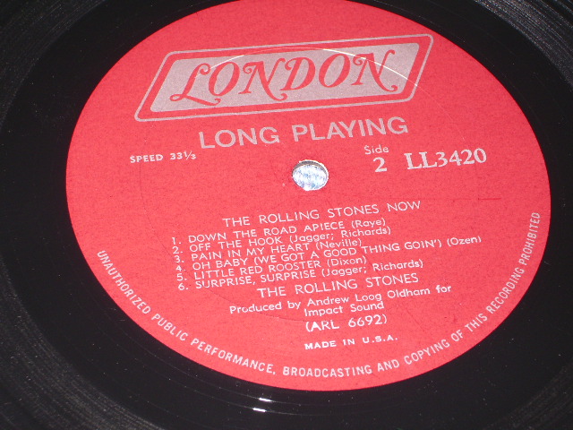 画像: ROLLING STONES - THE ROLLING STONES,NOW (Matrix # A) ARL-6691 -1C B) ARL-6692 -1C ) (Ex-/Ex+++ Looks:MINT- EDSP) / 1965 US AMERICA ORIGINAL "MAROON LABEL" MONO Used LP Visual MINT- Condition 