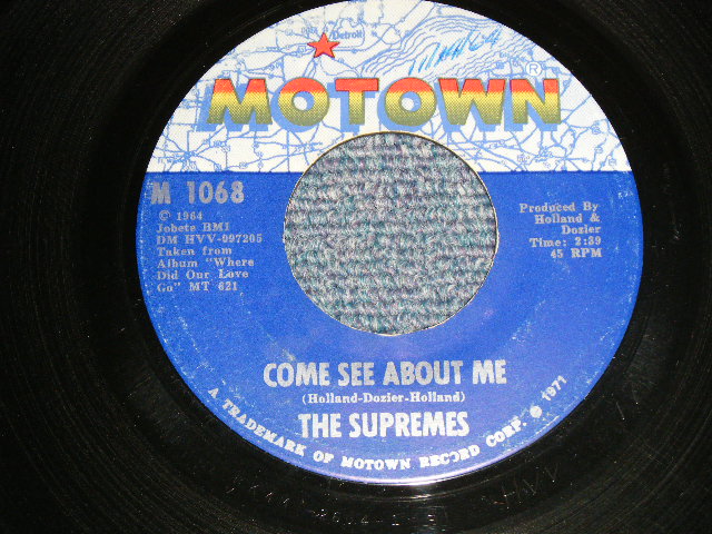 画像1: SUPREMES - A) COME SEE ABOUT ME  B) YOU'VE GONE  (Ex++/Ex+) / 1964 US MERICA ORIGINAL Used 45rpm 7"Single