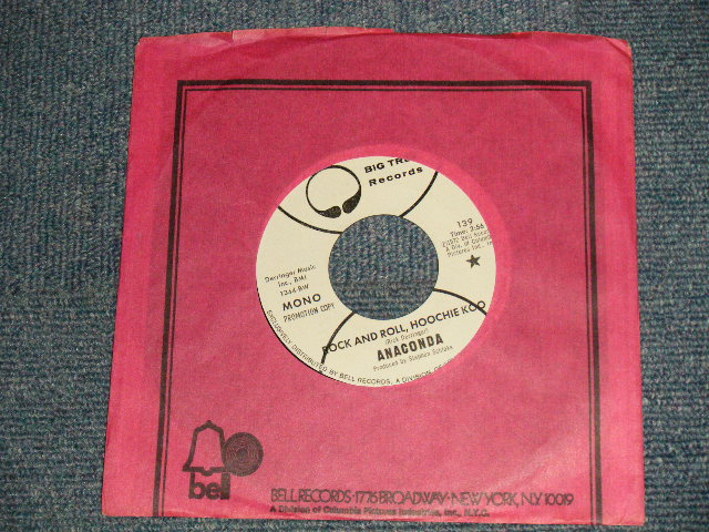 画像1: ANACONDA - ROCK AND ROLL HOOCHIE KOO A)MONO  B)STEREO (RICK DERRINGER works)(MINT-/MINT-)  / 1972 U AMERICA  ORIGINAL "PROMO ONLY SAME FLIP M/ST Used 7" 45 rpm Single  