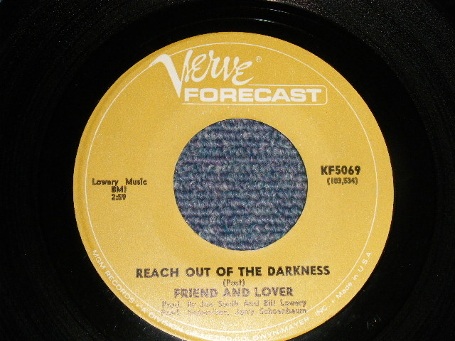 画像1: FRIEND & LOVER - A) REACH OUT OF THE DARKNESS  B)TIME ON YOUR SIDE (Ex++/Ex++) / 1967 US AMERICA ORIGINAL Used 7" Single