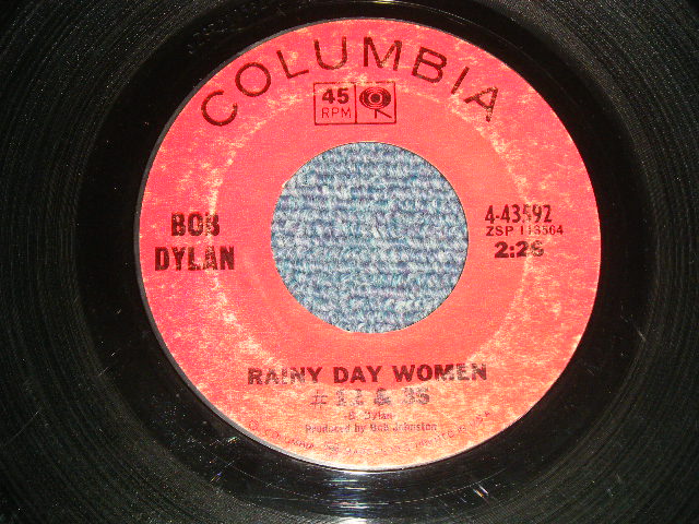 画像1: BOB DYLAN - A)RAINYDAY WOMAN 12 & 35  B)PLEDING MY TIME (VG+++/VG+++) / 1966 US AMERICA ORIGINAL Used 7"SINGLE