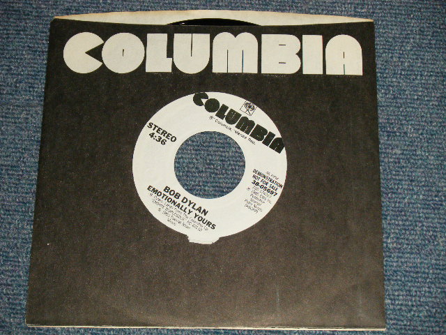 画像1: BOB DYLAN - EMOTIONALLY YOURS  A)STEREO  B)STEREO  (MINT-/MINT-) / 1985 US AMERICA ORIGINAL "PROMO Only Same Flip" Used 7" SINGLE
