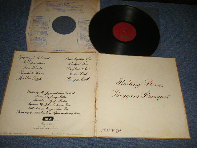 画像1: ROLLING STONES -  BEGGARS BANQUET  (Matrix#A) XARL-8476-4A  / B) XARL-8477-2A) (Ex++/Ex+) / 1968 UK ENGLAND ORIGINAL 1st Press "MARLOON with Un-Boxed 'DECCA' Label" MONO Used LP