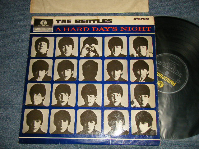 画像1: 's THE BEATLES - A HARD DAYS NIGHT (Matrix #A)YEX126-1 2 OA B)YEX127-1 2 AA) (Ex++/Ex+++) / 1969 Version UK ENGLAND ORIGINAL "BLACK & YELLOW Label" STEREO Used LP