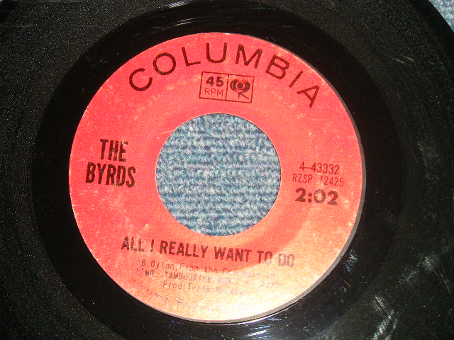 画像1: THE BYRDS -  A) ALL I REALLY WANT TODO   B) I'LL FEEL A HWOLE LOT BETTER  Produced by TERRY MELCHER (Ex+/Ex+) / 1965 US AMERICA  ORIGINAL Used 7" Single 
