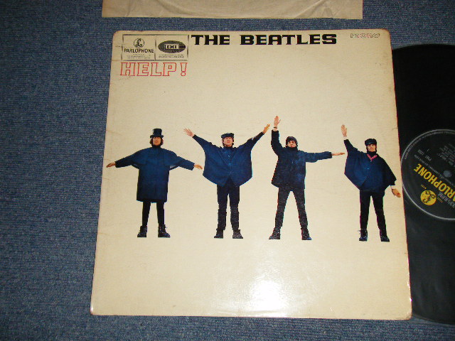 画像1: THE BEATLES - HELP! (Matrix #A)XEX-549ght4HT B)XEX-550-2 3 RGO) (Ex++/VG+++) / 1965 UK ENGLAND ORIGINAL "Yellow & Black Label" MONO Used LP  