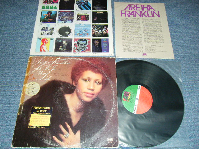 画像1: ARETHA FRANKLIN - LET ME IN YOUR LIFE (Matrix #A)ST-A-733043-A AT/GP  B)ST-A-733044-C AT/GP) "PR / PRESS WELL Press in NJ"(Ex++/VG++/Ex+++ Looks:Ex++ EDSP, STOBC, TAPEOSP) / 1974 US AMERICA ORIGINAL "PROMO SHEET" 1st press "GREEN & RED with large 75 ROCKFELLER Label" Used LP 