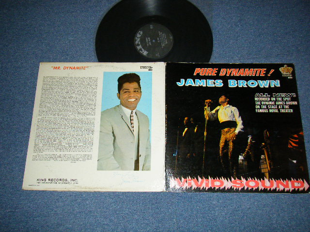 画像1: JAMES BROWN -  PURE DYNAMITE! LIVE AT THE ROYAL (With PIN-UP) (Ex++/Ex+++) / 1964 US AMERICA ORIGINAL "BLACK with 'NO CROWN' Label" MONO Used LP