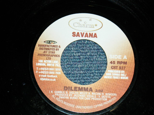画像1: SAVANA - A)DILEMMA  B)P. A. MIX (- /MINT-)) / 2004 UK ENGLAND ORIGINAL Used 7"45 Single 