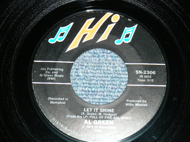 画像1: AL GREEN - A)LET IT SHINE  B)THERE'S NO WAY (MINT-/MINT-) / 1976 US AMERICA ORIGINAL Used 7" Single
