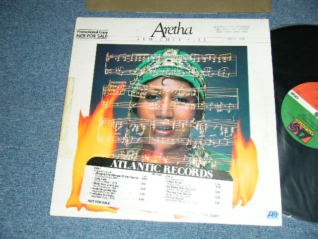 画像1: ARETHA FRANKLIN - ALMIGHTY FIRE (PR/PRESSWELL Press in NJ) (Ex/MINT- STOBC, TOC)  / 1978 US AMERICA ORIGINAL "PROMO Sheet"  "PROMO GOLD STAMP" 1st Press "GREEN & RED with Small ROCKFELLER Label" Used LP 　