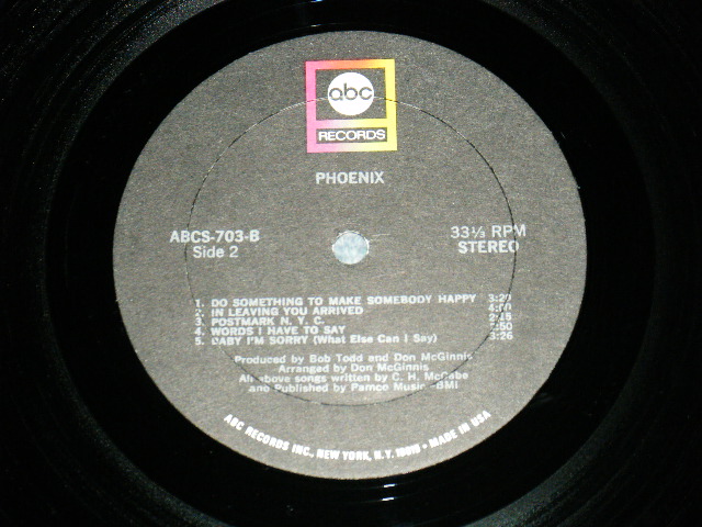 画像10: PHOENIX - PHOENIX (Ex++/Ex+++) / 1969 US AMERICA ORIGINAL 1st Press "BLACK' Label" Used LP 