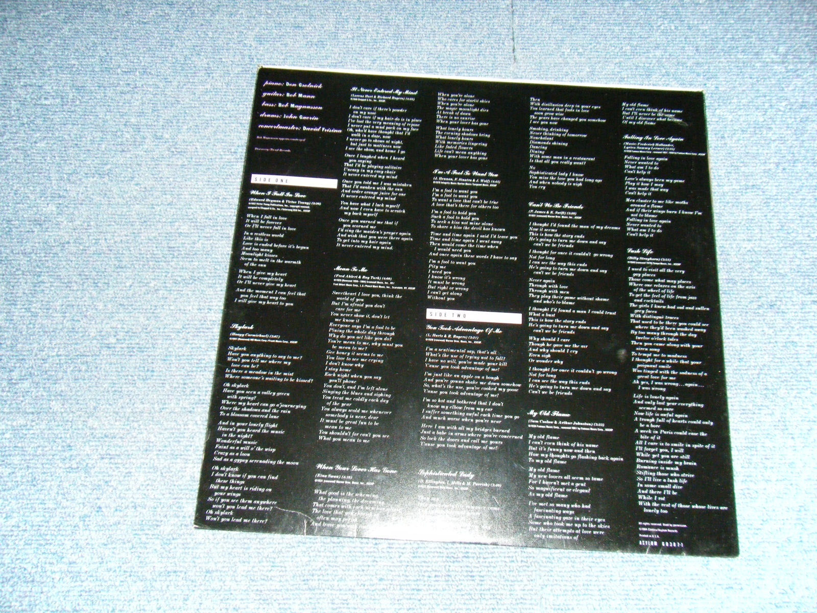 画像3: LINDA RONSTADT- LUSH LIFE (WithCUSTOM INNER) (MINT-/MINT)  / 1984 US AMERICA ORIGINAL Used LP 