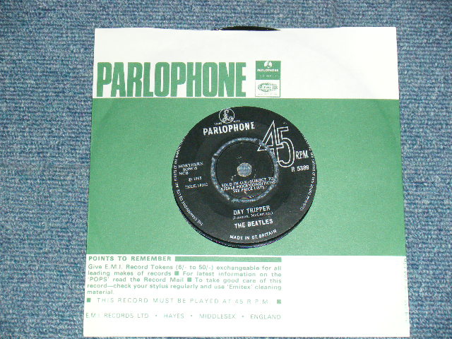画像1: The BEATLES - A)DAY TRIPPER   B)WE CAN WORK IT OUT (PUSH-OUT CENTER) (Ex/Ex++) / 1965 UK ENGLAND ORIGINAL "The Gramophone credit Label" Used 7" Single