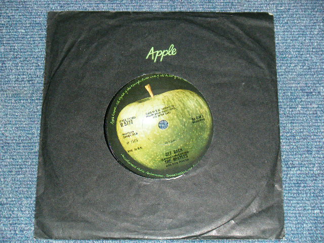 画像1: The BEATLES - A)GET BACK  B)DON'T LET MME DOWN (SOLID CENTER) (Ex++/Ex++) / 1969 UK ENGLAND ORIGINAL  Used 7" Single