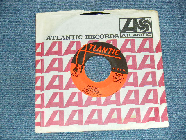 画像1: GRAHAM NASH - A)CHICAGO   B)SIMPLE MAN (Ex+/Ex+) / 1971 US AMERICA ORIGINAL Used 7" 45 rpm Single