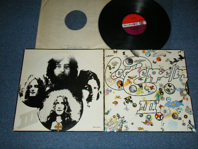 画像1:  LED ZEPPELIN -  III ("CELEBRATION DAY" at A-3) (Matrix #A)2401002 A-5   1 3  Do what thou wilt　 B)2401002 B-5   1 5 1 6  So mote it be  HAND WRITING) (Ex++/Ex++ Looks*Ex+) / 1970 UK ENGLAND ORIGINAL "1st Press RED & PLUM Label + ”JIMMY PAGE” Printed Label"  Used LP  