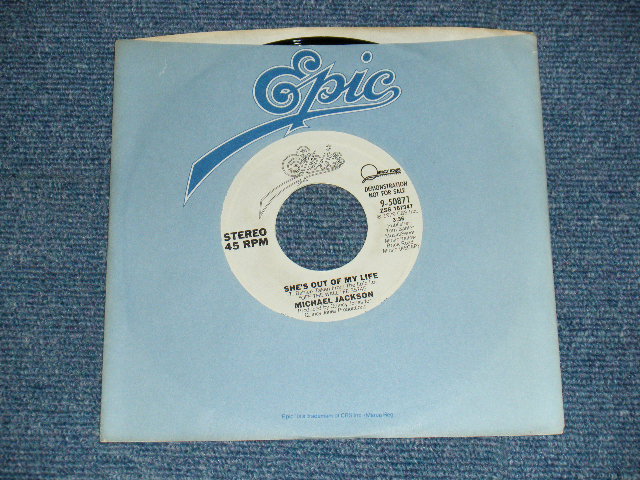 画像1: MICHAEL JACKSON - SHE'S OUT OF MY LIFE  A)STEREO   B)STEREO (Ex+++/Ex+++) / 1979 UA S AMERICA ORIGINAL "PROMO ONY SAME FLIP" Used  7" Single 